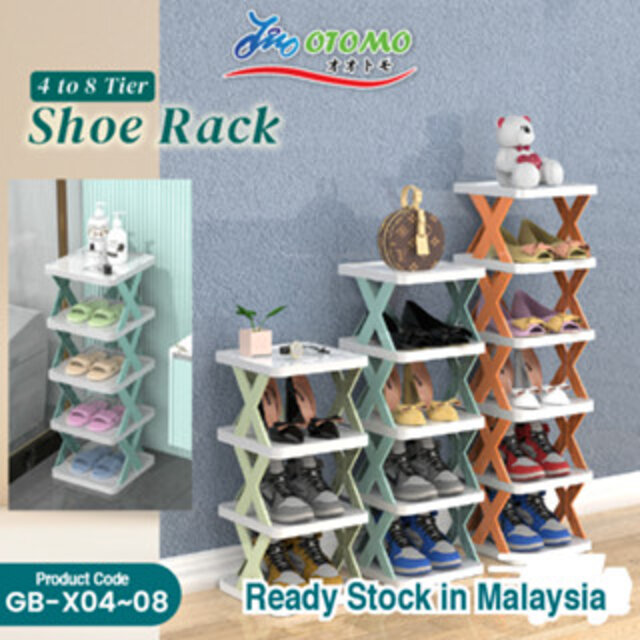 OTOMO Rak Kasut Plastic Shoes Rack Multi-layer Shoe Rack Storage ...